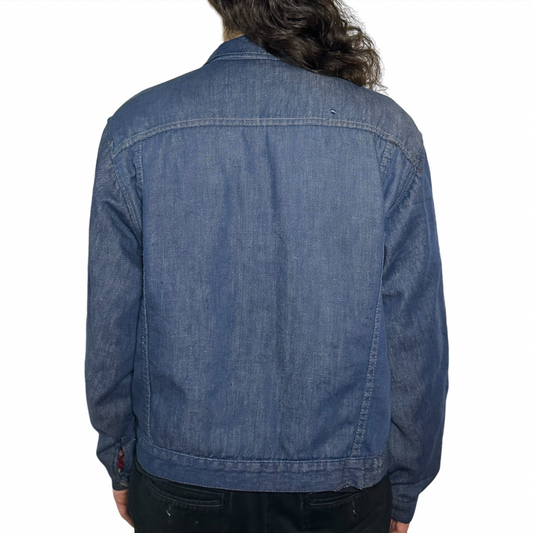 1970's Ranchcraft J.C. P & Co. vintage pleated denim trucker jacket - M