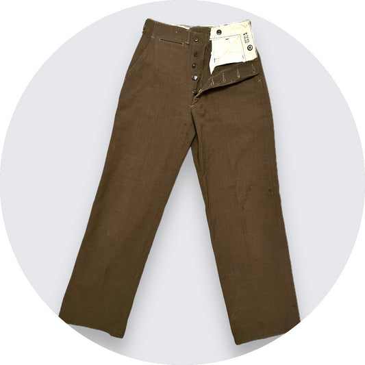 1940s US Military Wool Trousers -
WWII Uniform & Workwear