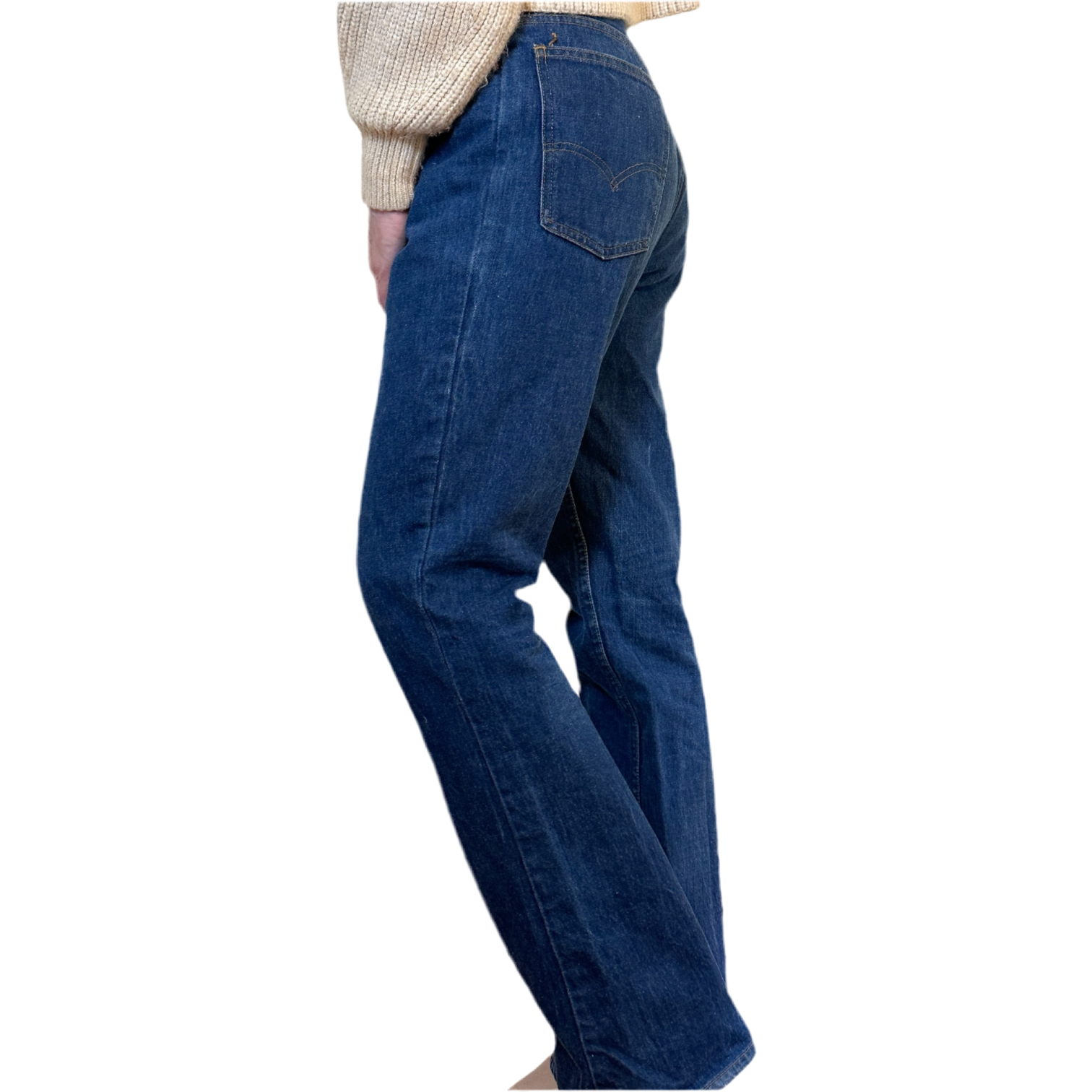 70s Levi’s Big E Orange Tab 646 Flare denim jeans (36)