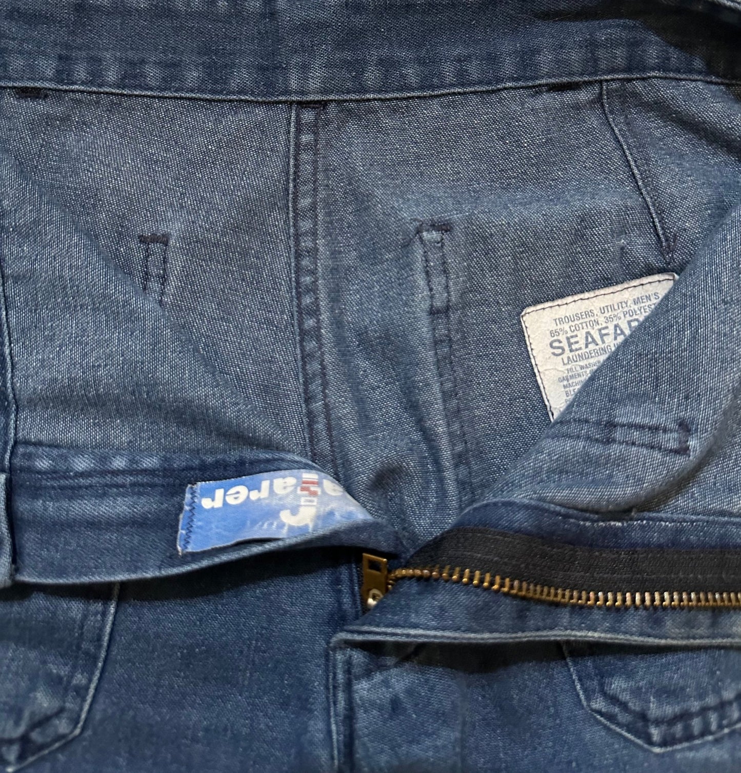 70’s Seafarer Denim Dungarees w/ Talon zipper - 30x29 - Denim Dogz