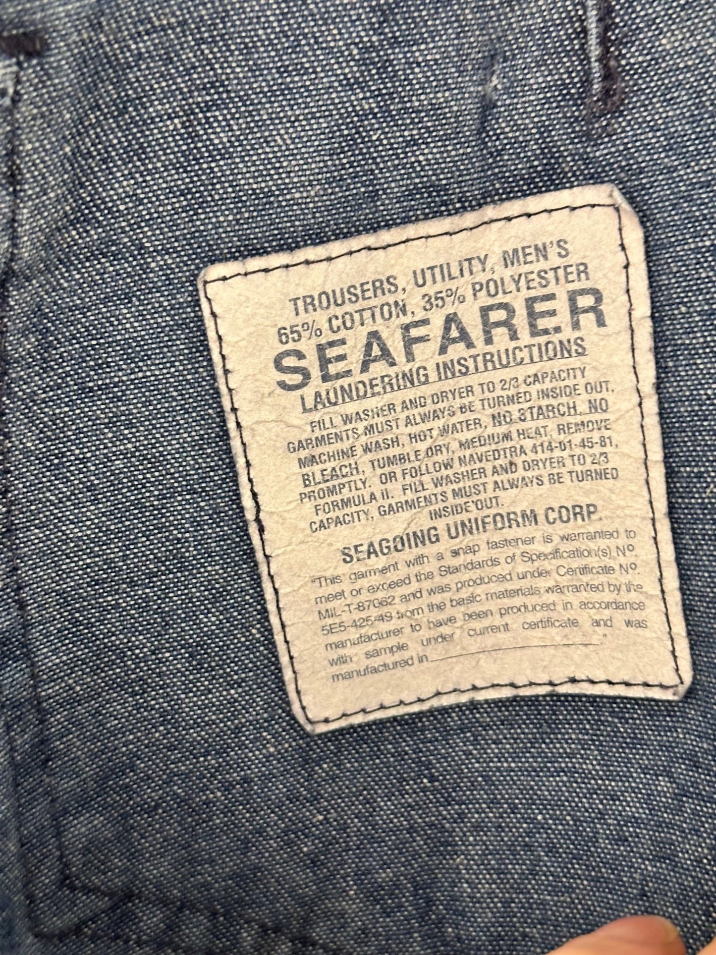 70’s Seafarer Denim Dungarees w/ Talon zipper - 30x29 - Denim Dogz