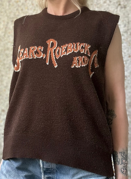 Sears & Roebuck Co. Vintage Employee Knit Vest w/ Hands Off Tag - M/M