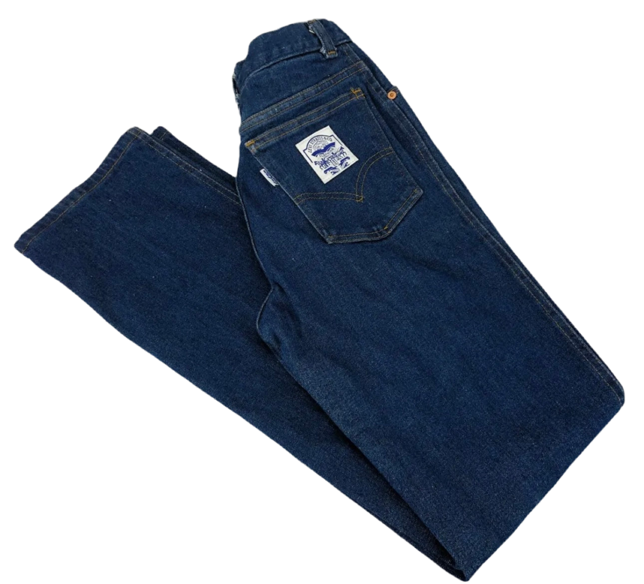 Levi’s big E dark wash white tab jeans (26”)