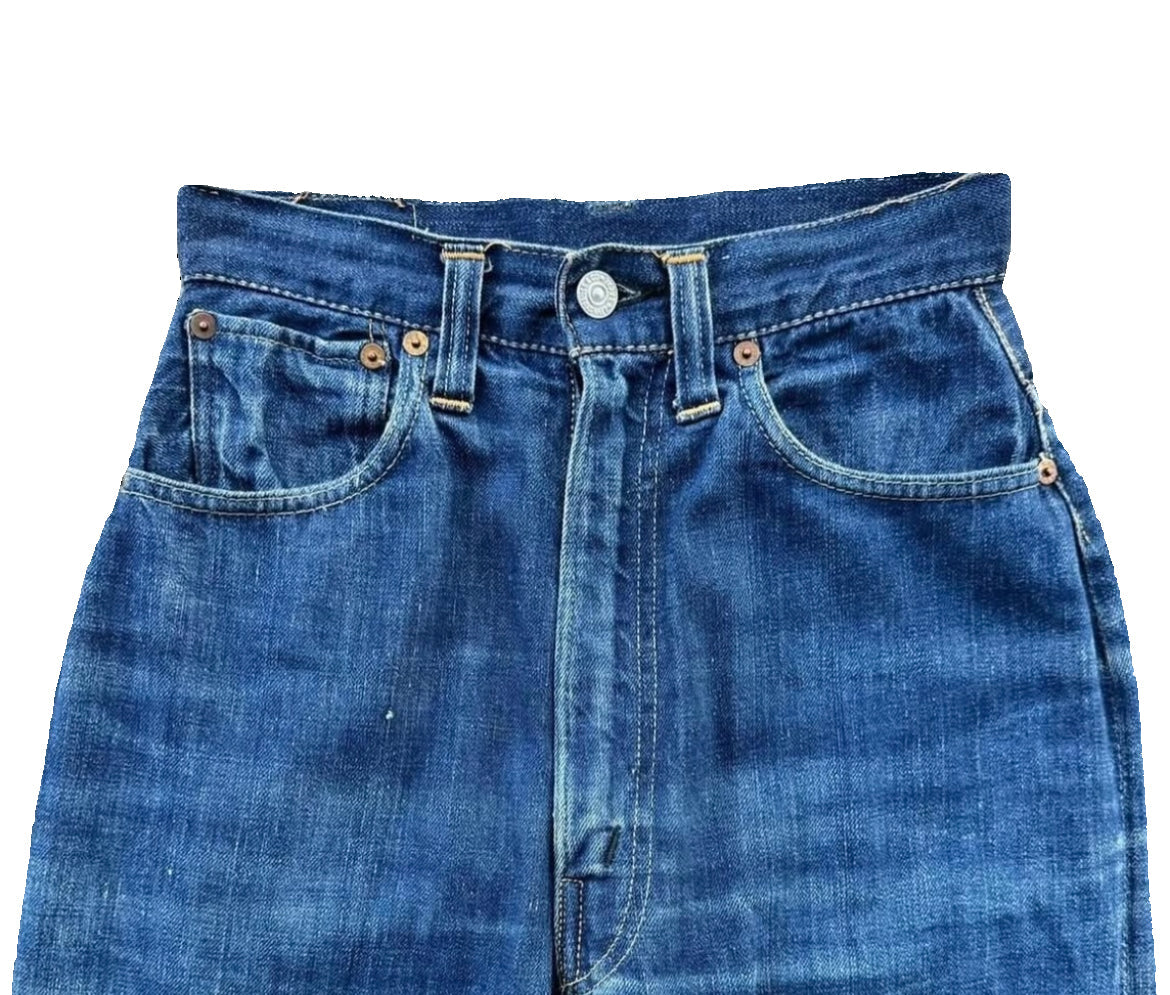 1947 Levi's 701 XX Big E V Stitch Redline Denim Jeans 26 x 29 40’s Vintage