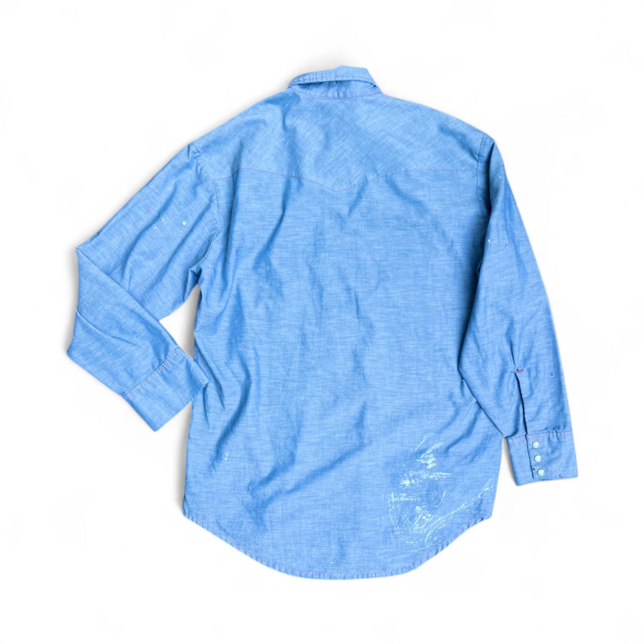 70’s Big Mac chambray pearl snap top L