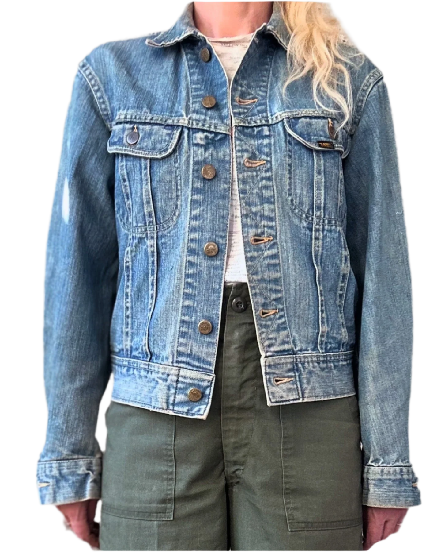 80s Lee sanforized denim trucker jacket