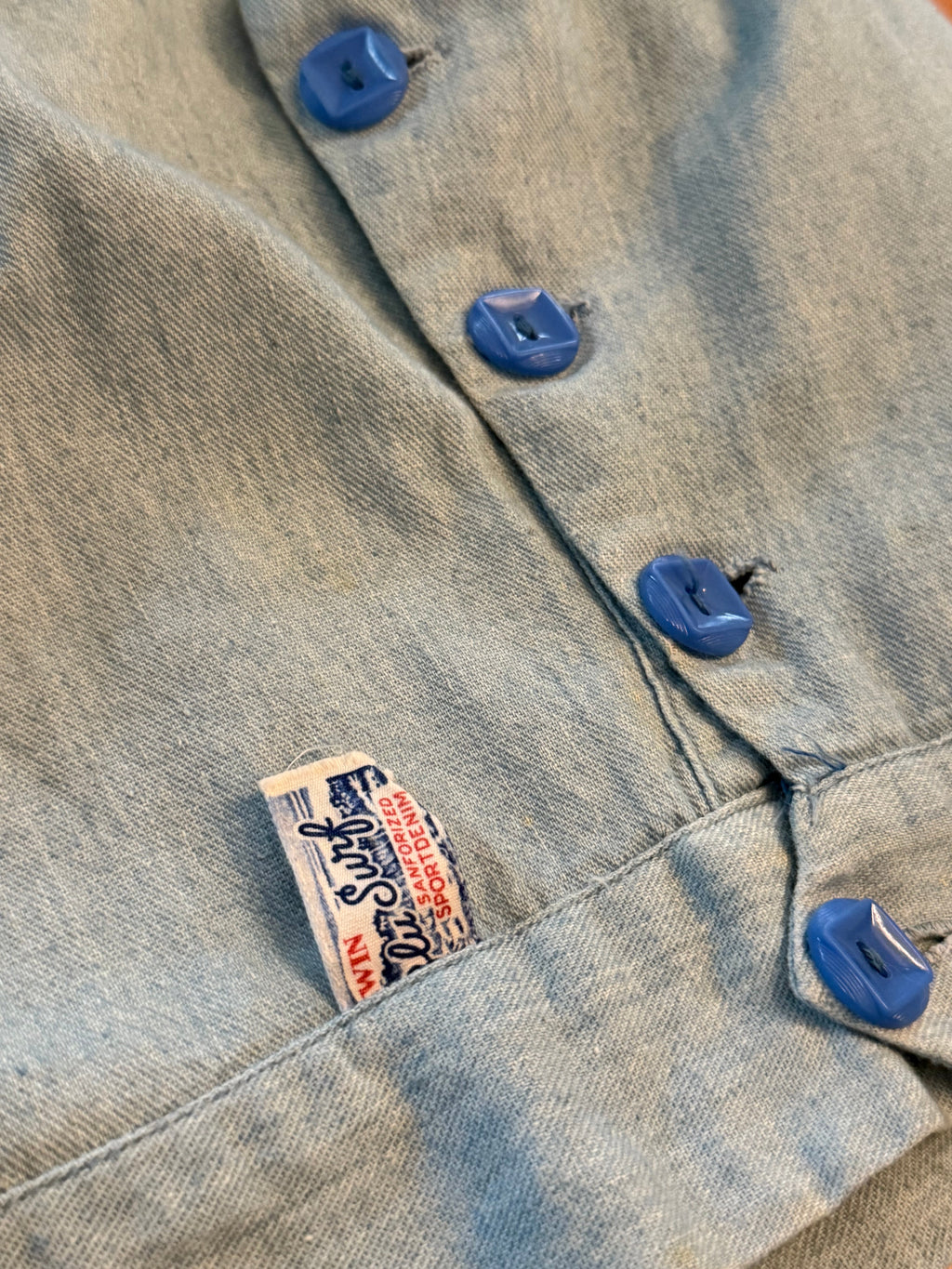 1930s 40s Erwin Blue Surf Sanforized Denim Pants (28)