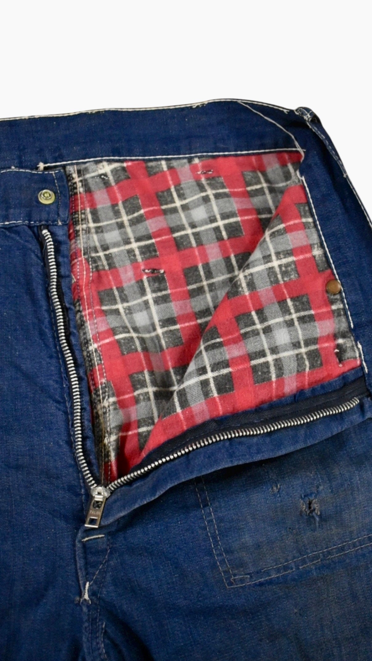 40’s 50’s Flannel lined farmers denim pants 28x29