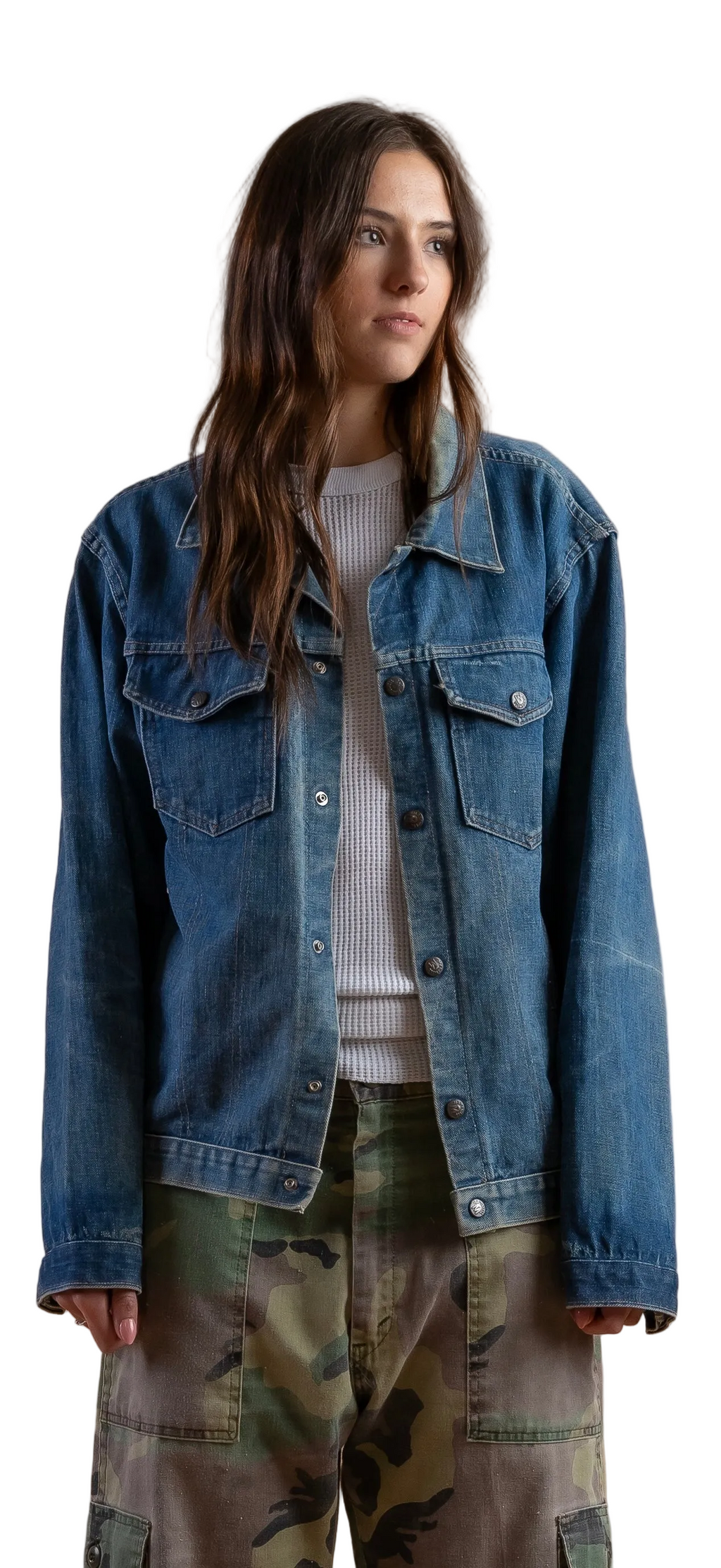 50s Madewell Sanforized Denim Trucker Jacket - L