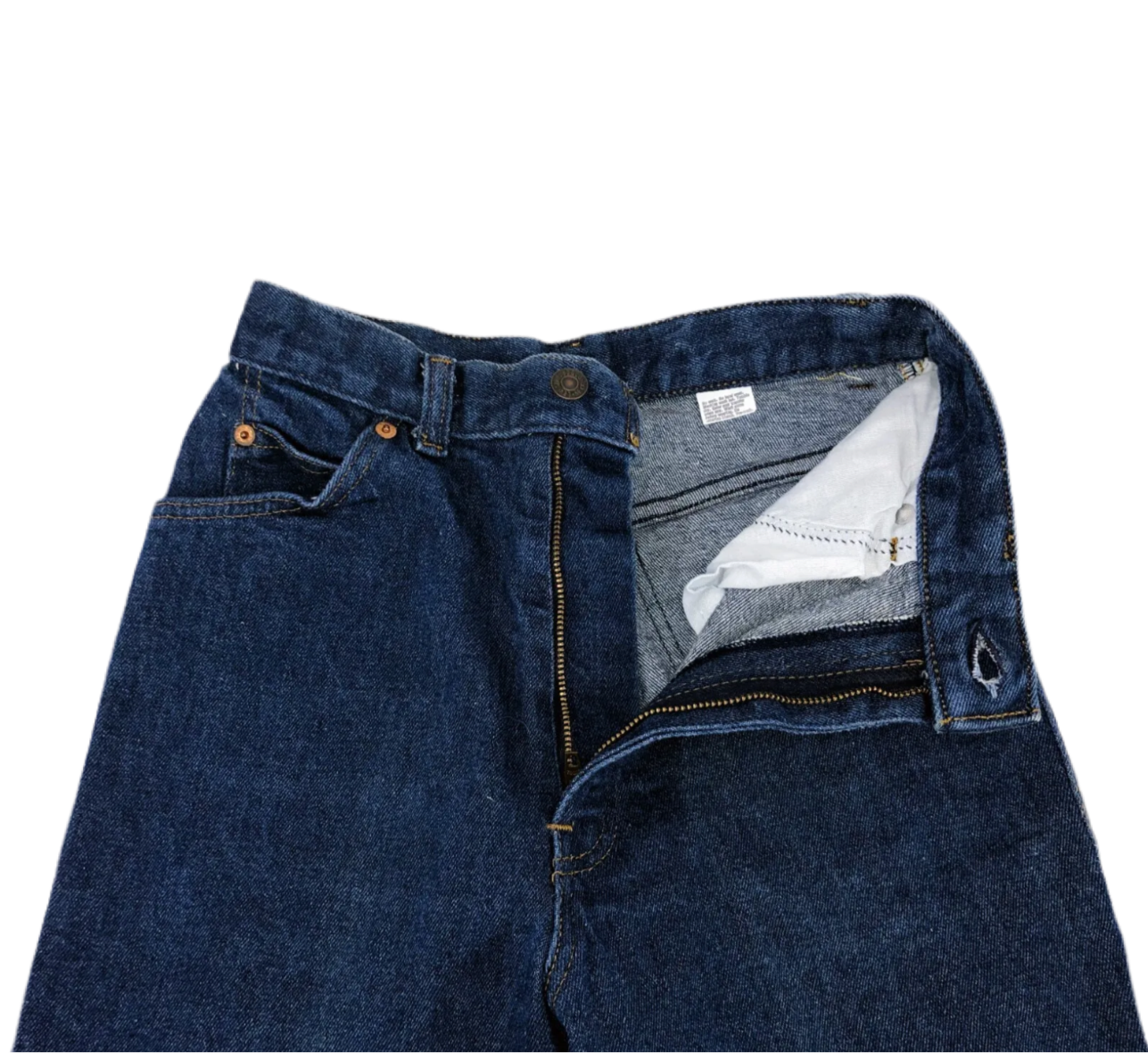 Levi’s big E dark wash white tab jeans (26”)