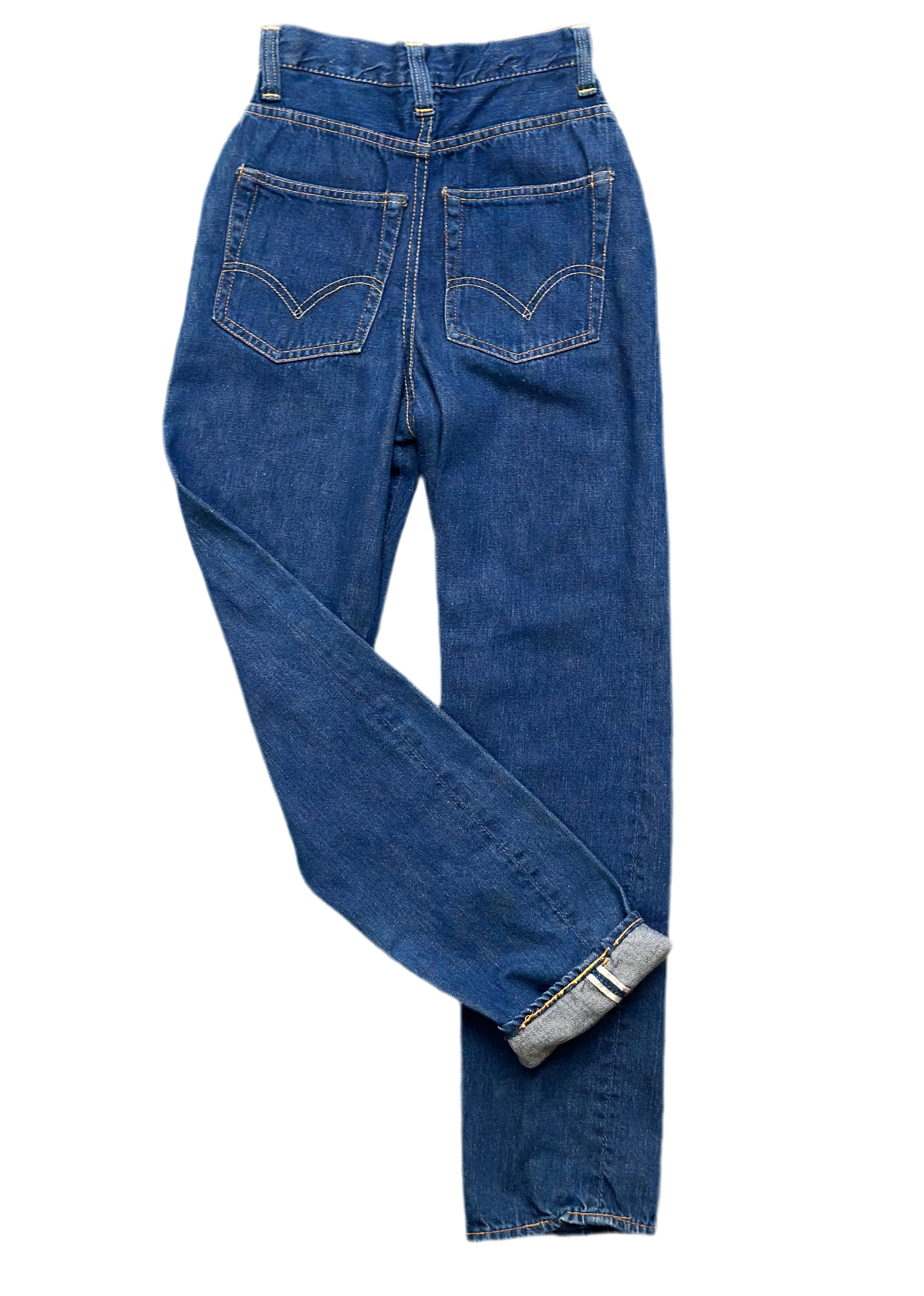 1950's Levi's 701 Big E Redline Selvedge denim jeans, V-Stitch 24 x 30