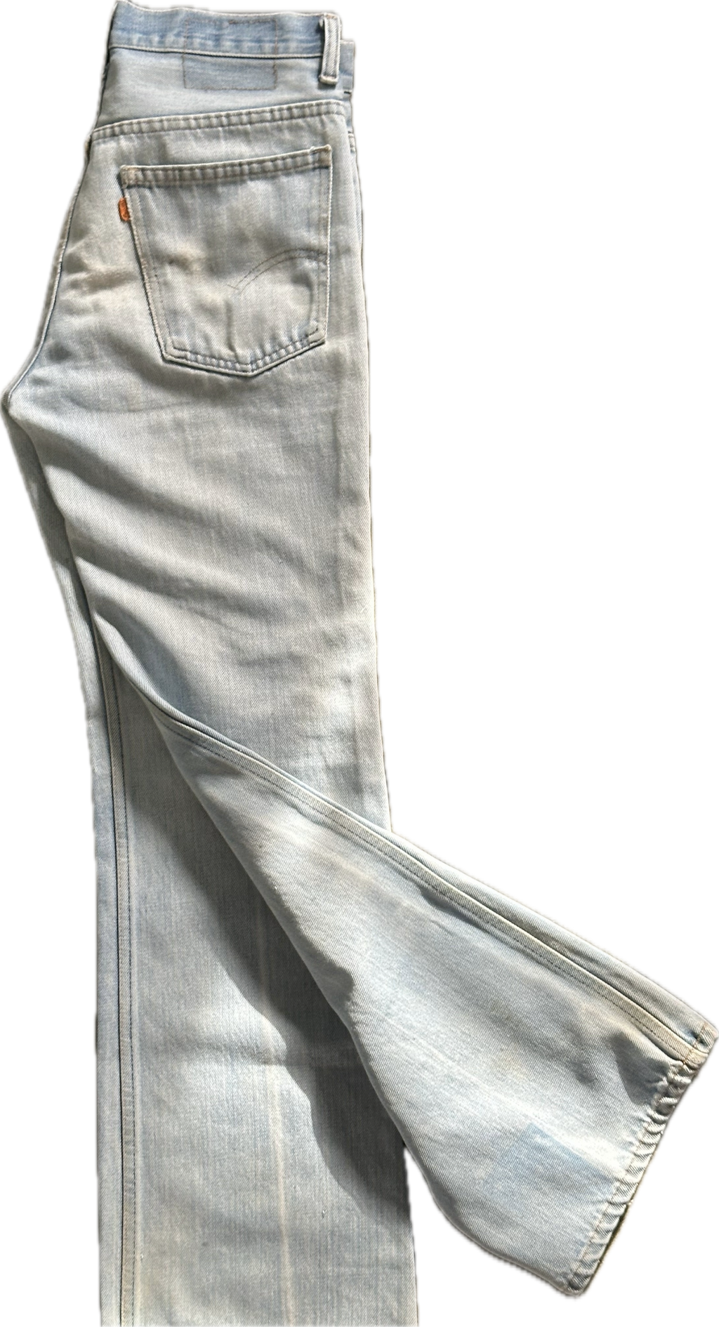 517 Levi’s 1972 orange tab light wash distressed bootcut jeans (30)
