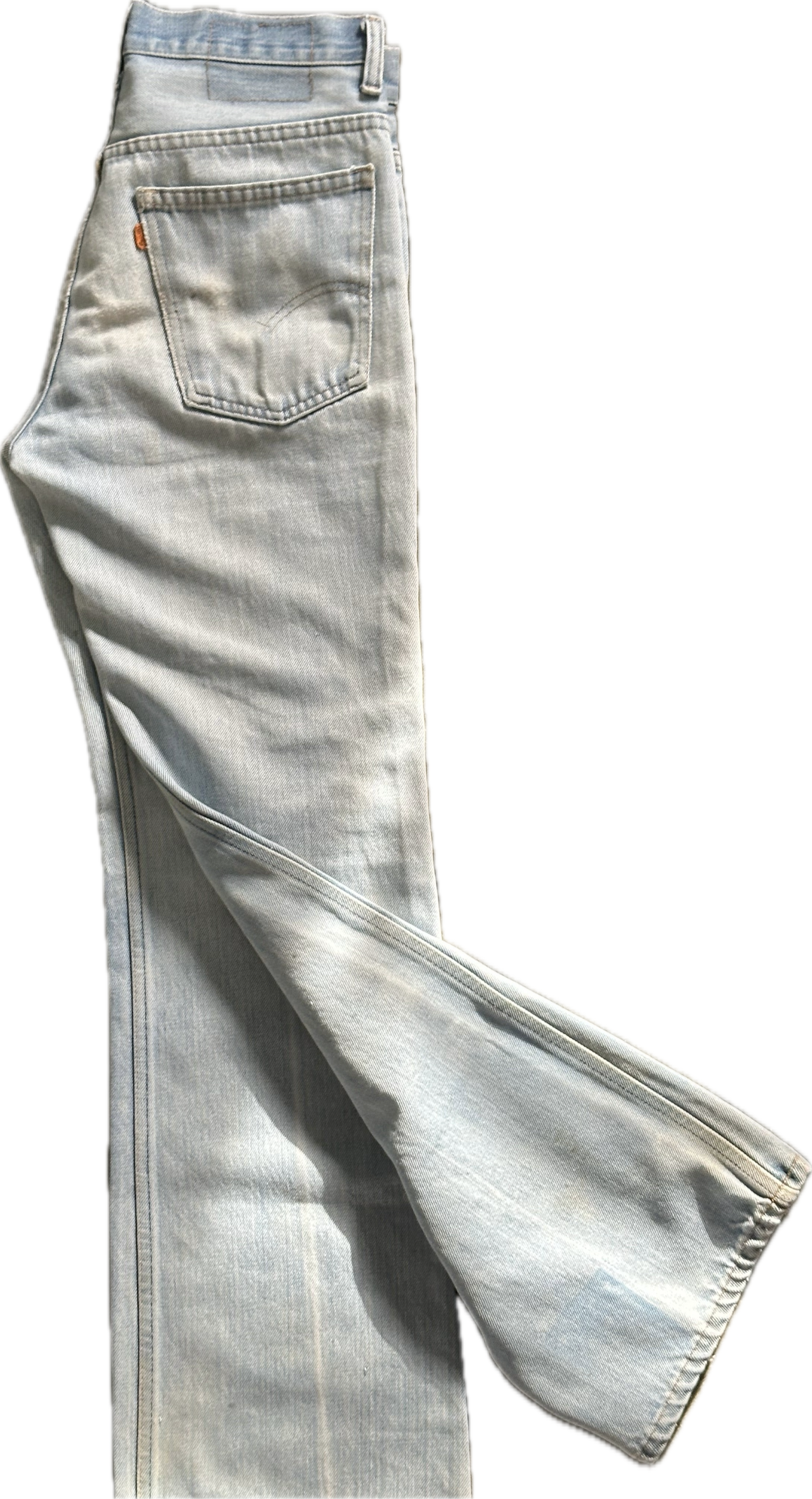517 Levi’s 1972 orange tab light wash distressed bootcut jeans (30)