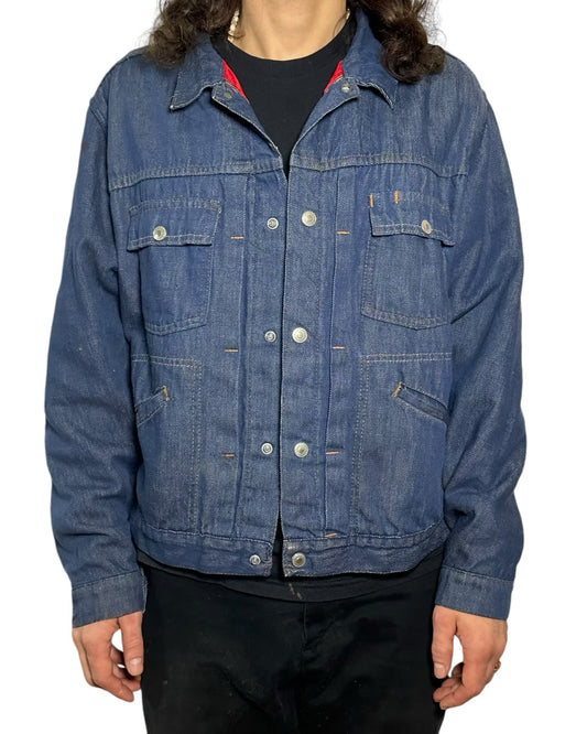 1970's Ranchcraft J.C. P & Co. vintage pleated denim trucker jacket - M