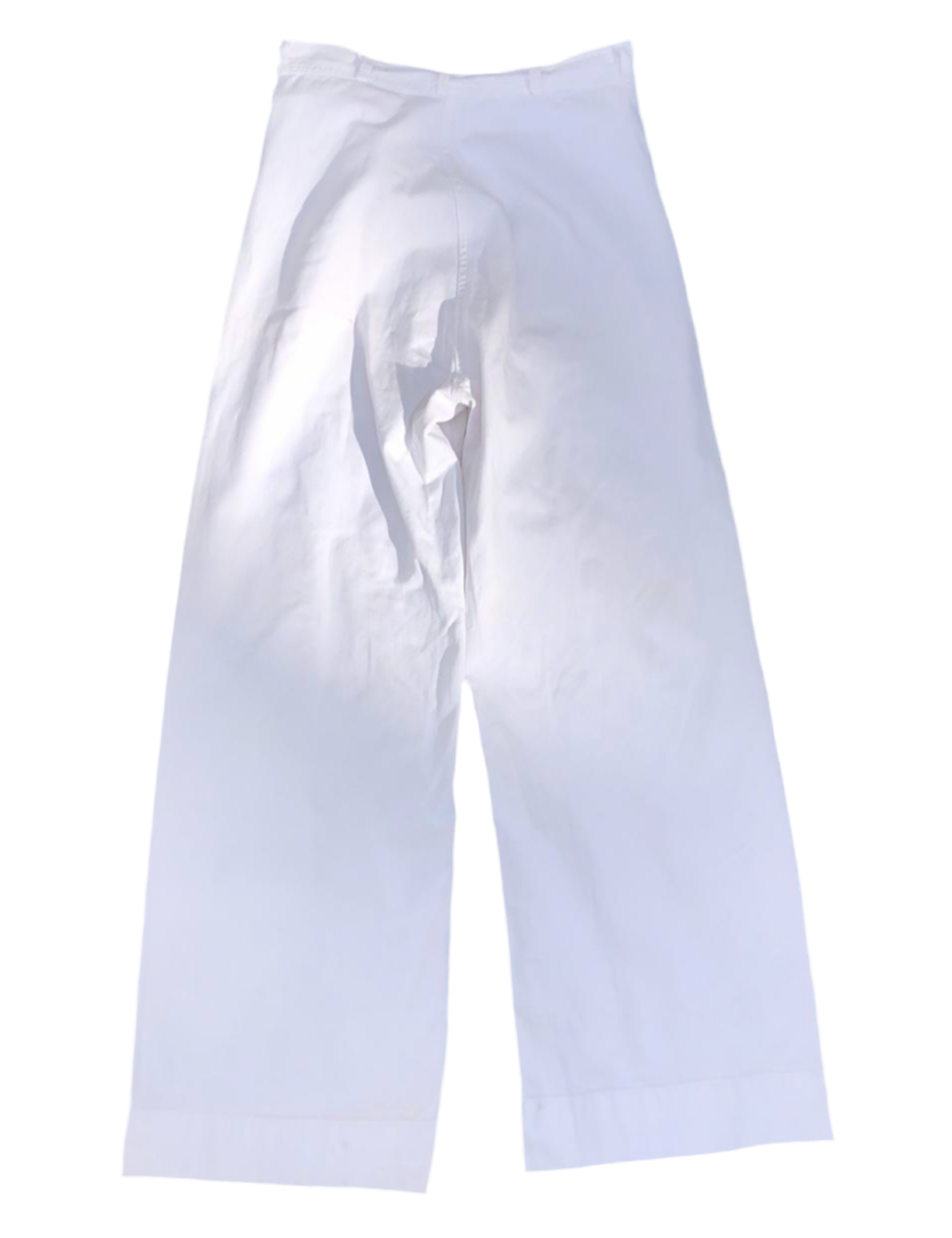 40’s USN white button fly high rise dungaree pants (28)