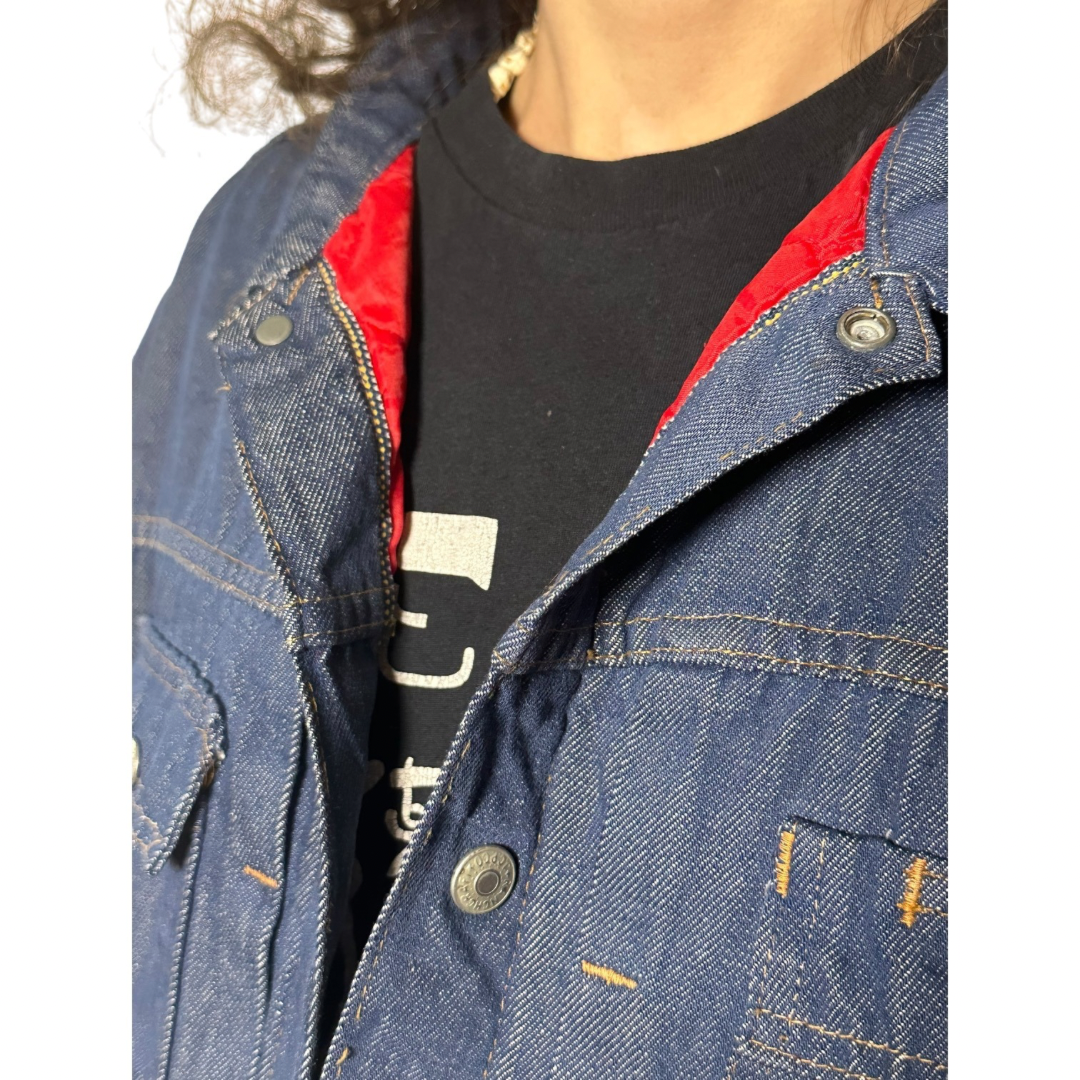 1970's Ranchcraft J.C. P & Co. vintage pleated denim trucker jacket - M