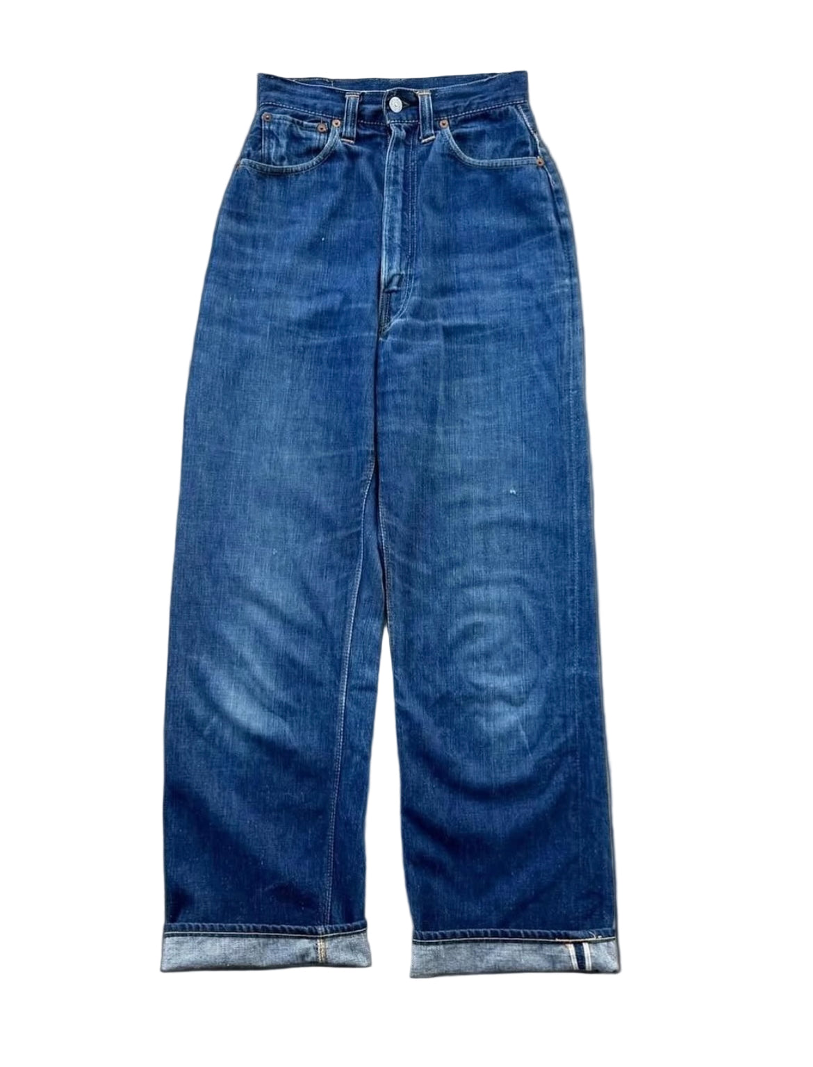 1947 Levi's 701 XX Big E V Stitch Redline Denim Jeans 26 x 29 40’s Vintage