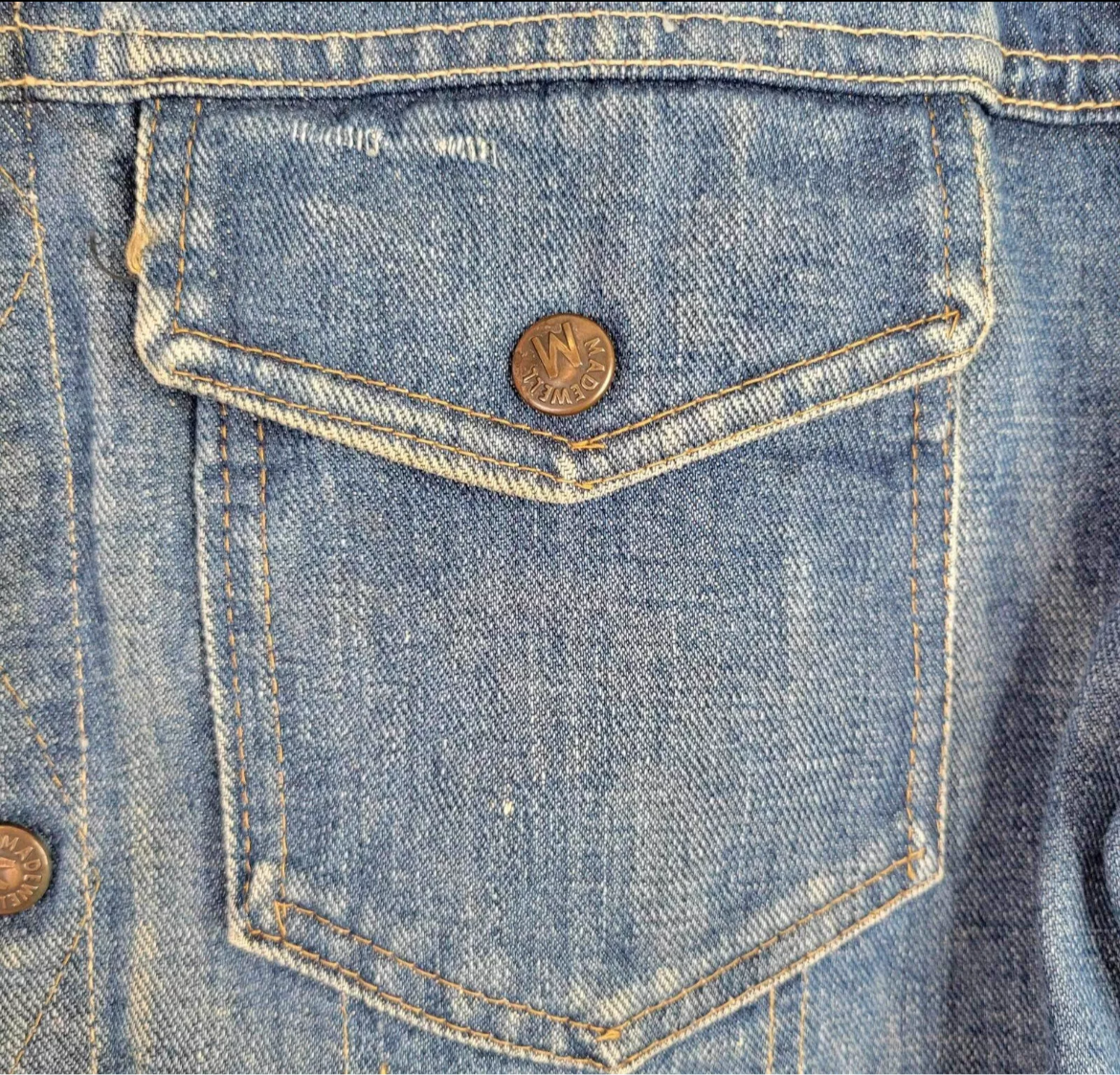 50s Madewell Sanforized Denim Trucker Jacket - L
