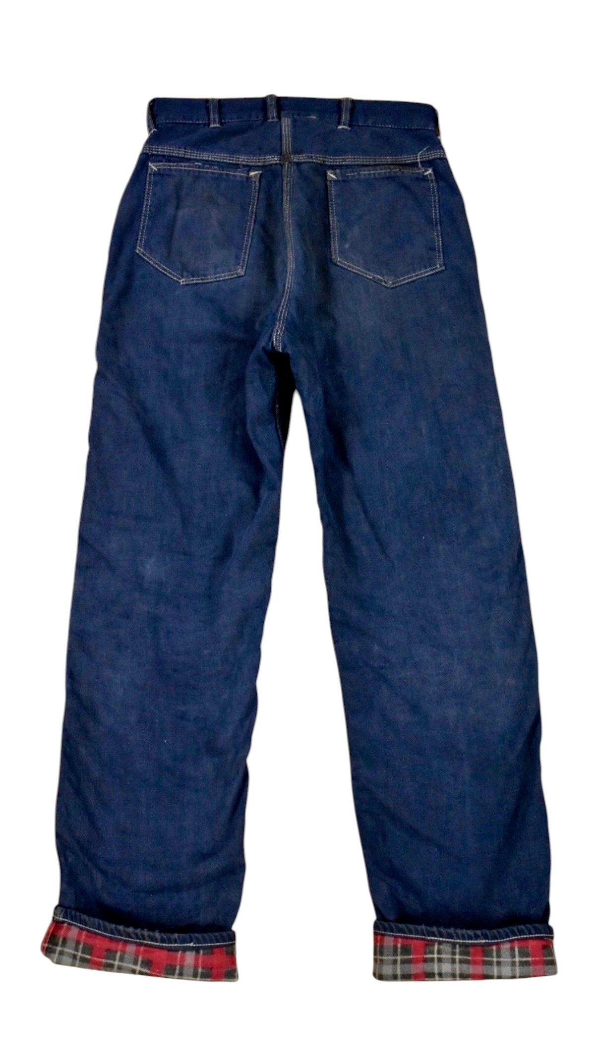 40’s 50’s Flannel lined farmers denim pants 28x29