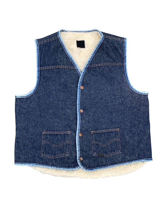 70’s Sherpa lined denim vest - M/M