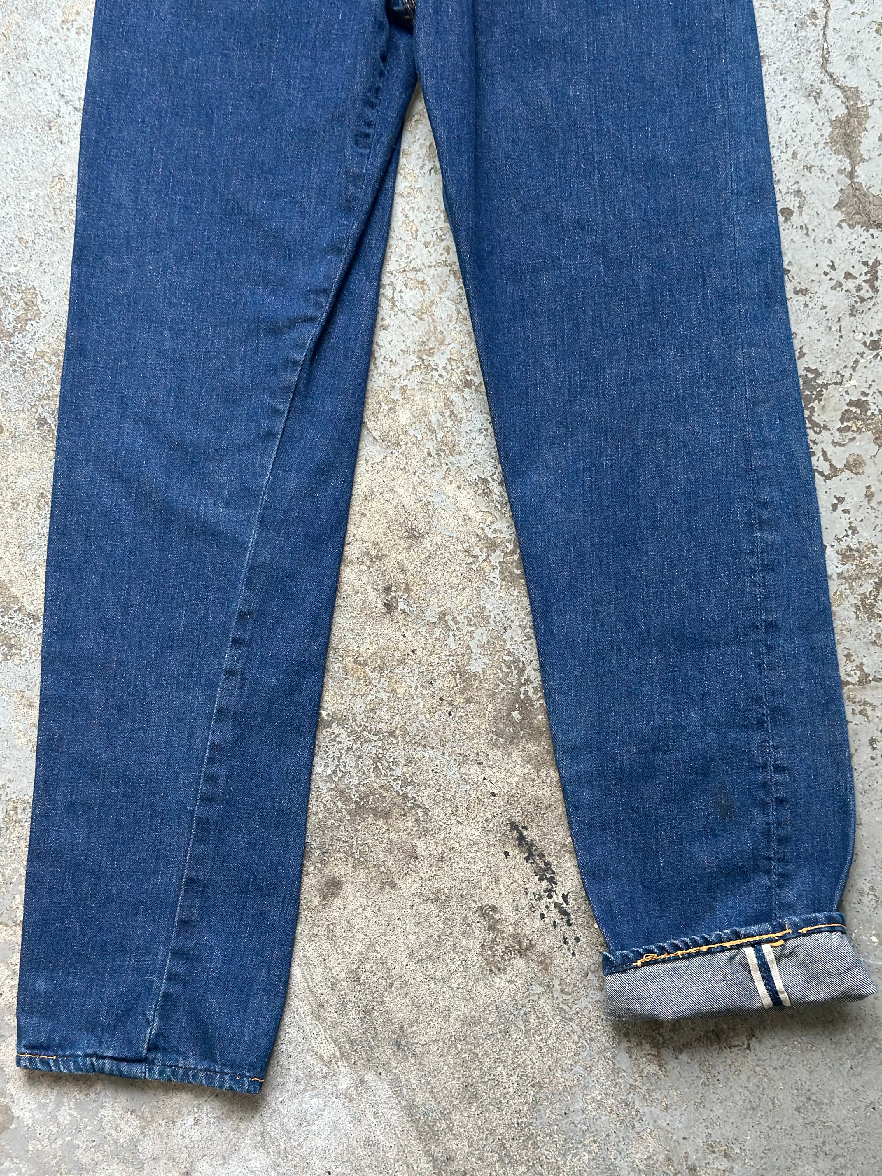 1950's Levi's 701 Big E Redline Selvedge denim jeans, V-Stitch 24 x 30
