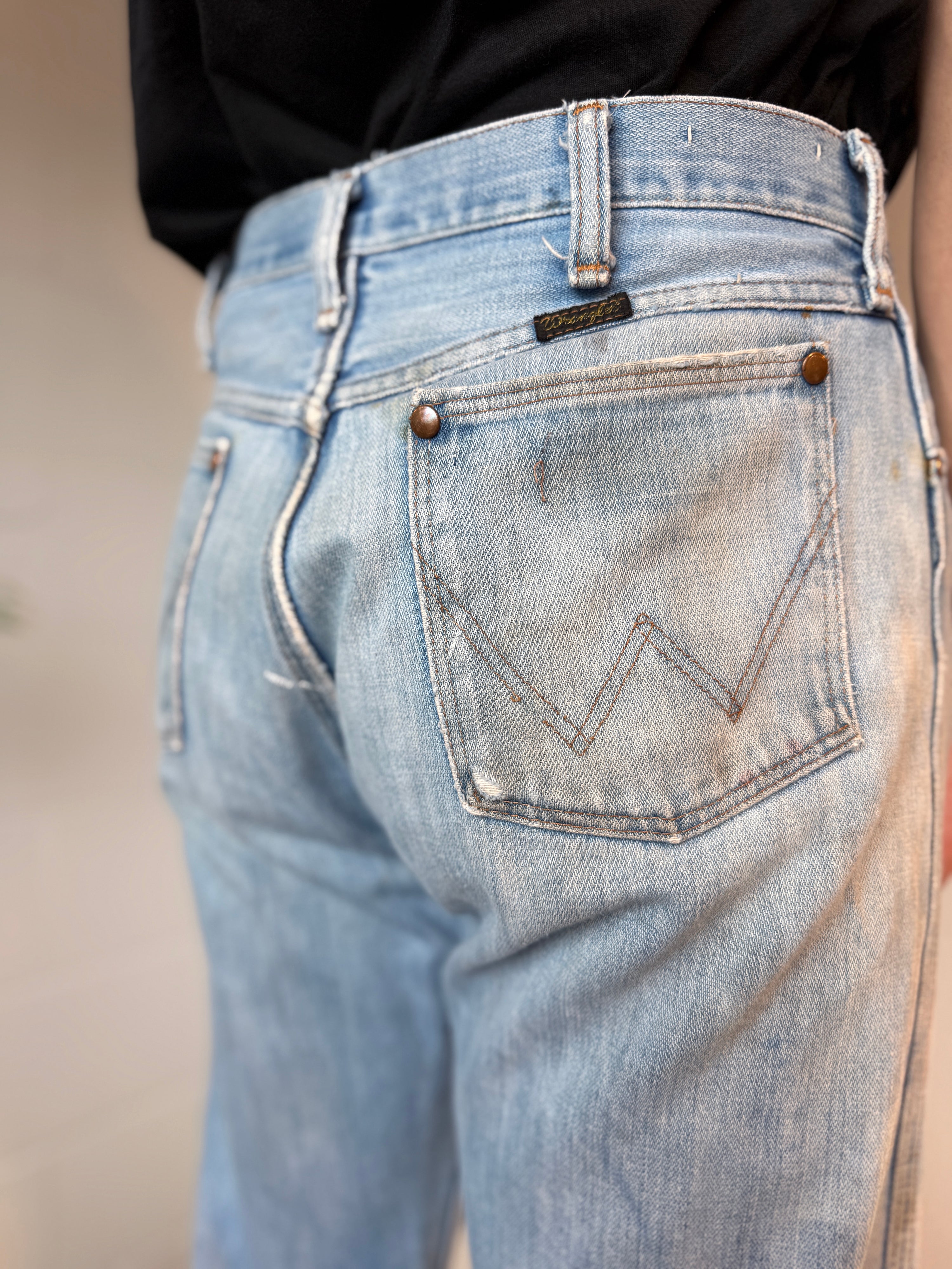 60’s 11MWZ Blue Bell Wrangler Distressed jeans