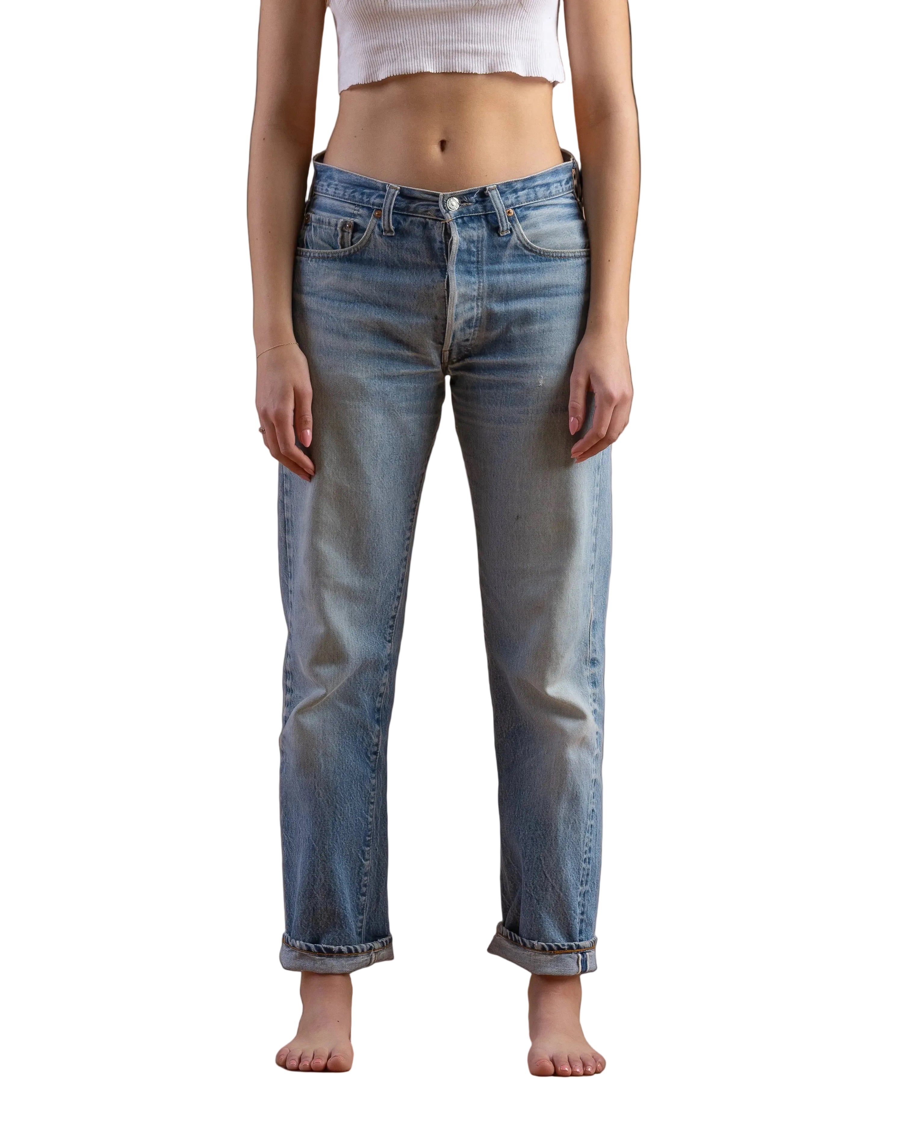 80’s 501 Levi’s selvedge denim redline jeans 30”