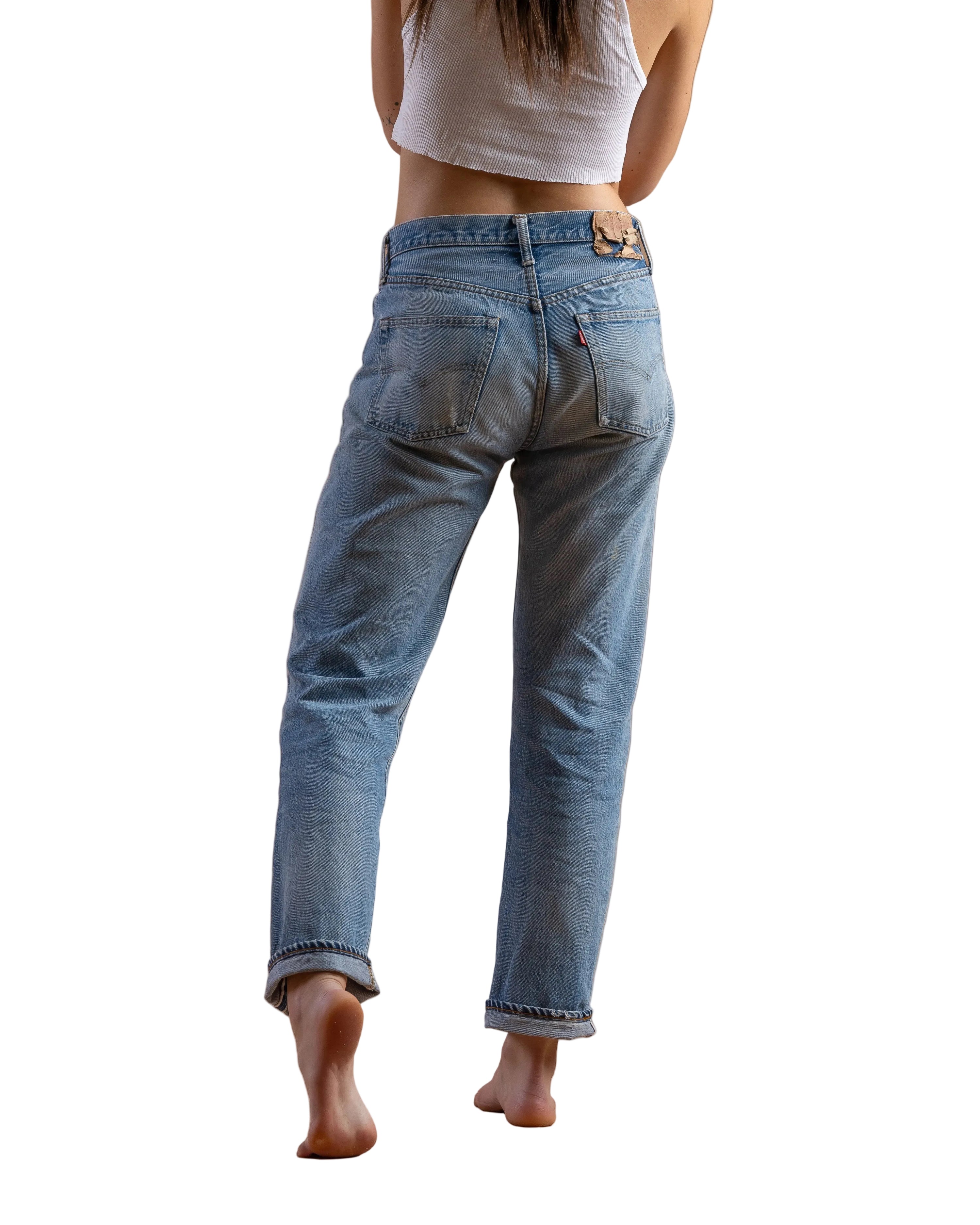 80’s 501 Levi’s selvedge denim redline jeans 30”