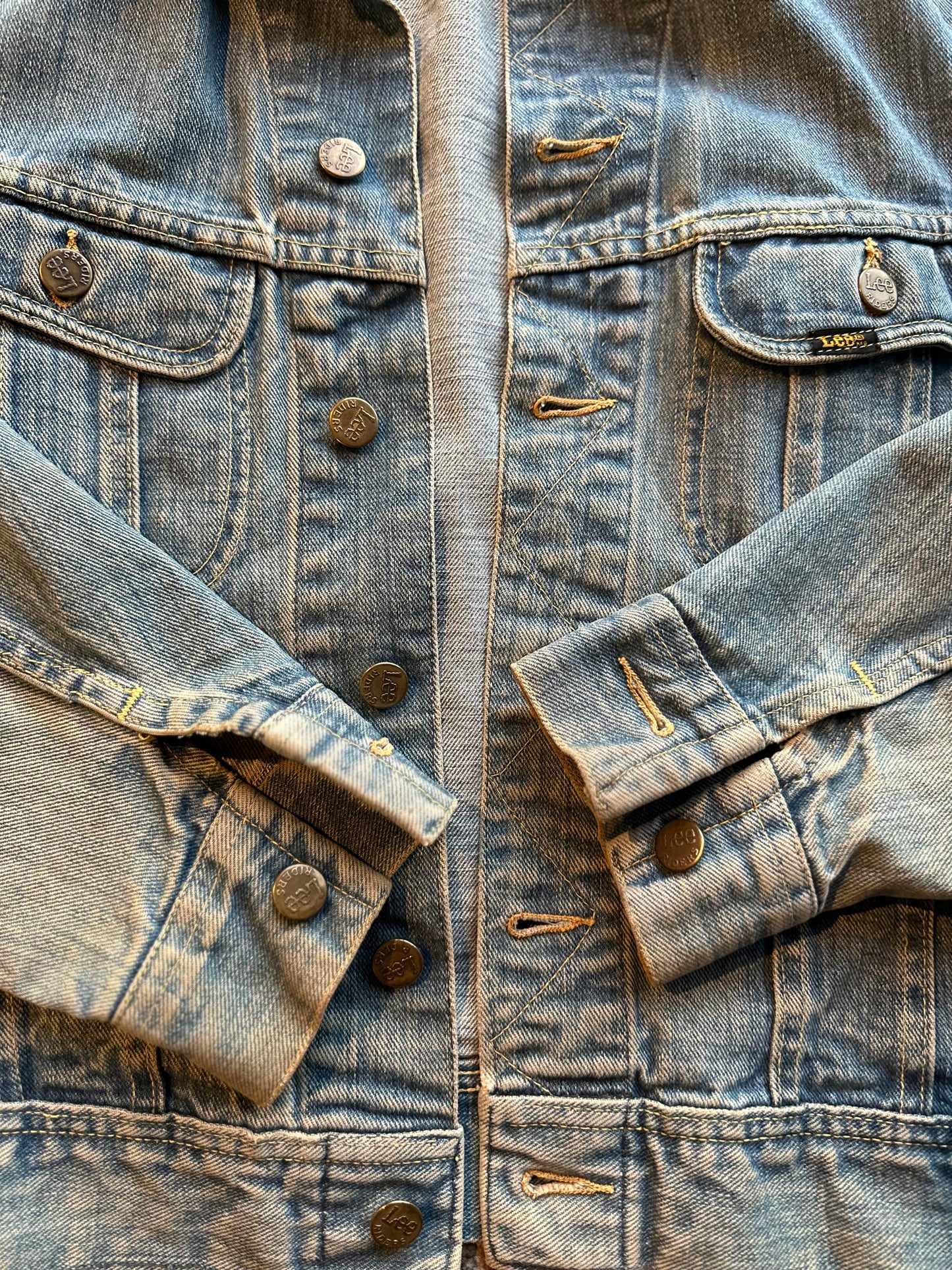 80s Lee sanforized denim trucker jacket